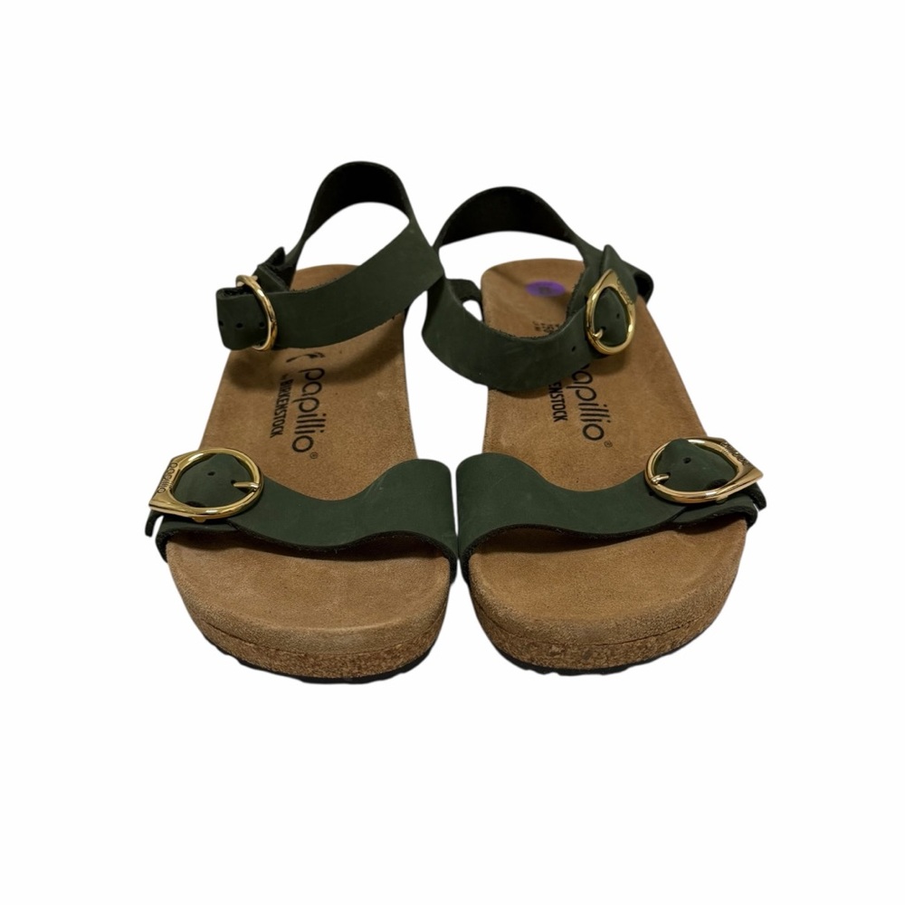 Papillio Solid Olive Suede Sandals - image 1